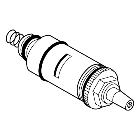 Thermoelement 47016, DN 15, für vertauschte Wasserwege, Dehnstoff, für Grohmix Thermostate Thermoelement 47016, DN 15, für vertauschte Wasserwege, Dehnstoff, für Grohmix Thermostate