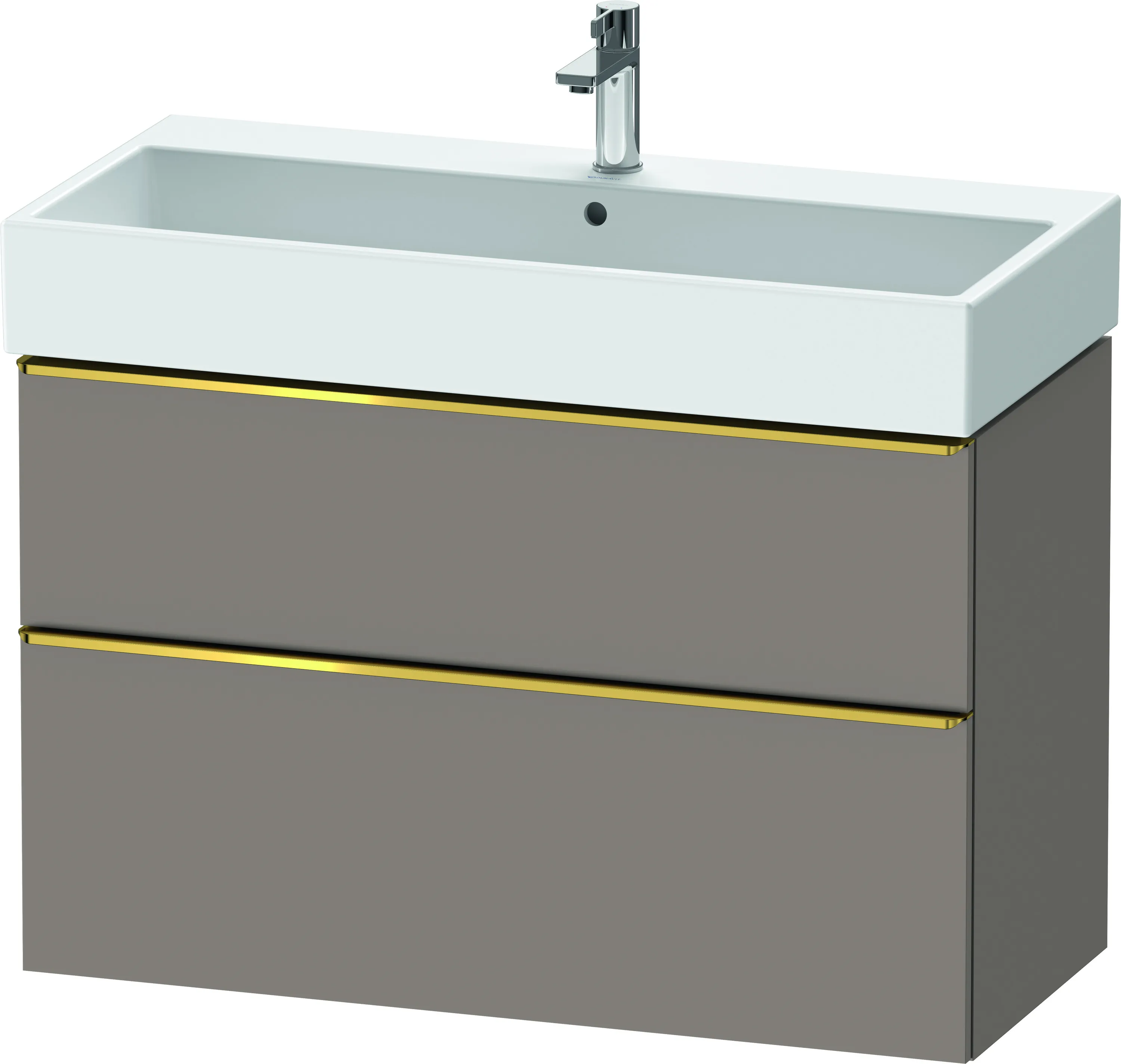 Duravit Waschtischunterschrank wandhängend „D-Neo“ 98,4 × 62,5 × 44,2 cm Basalt Matt