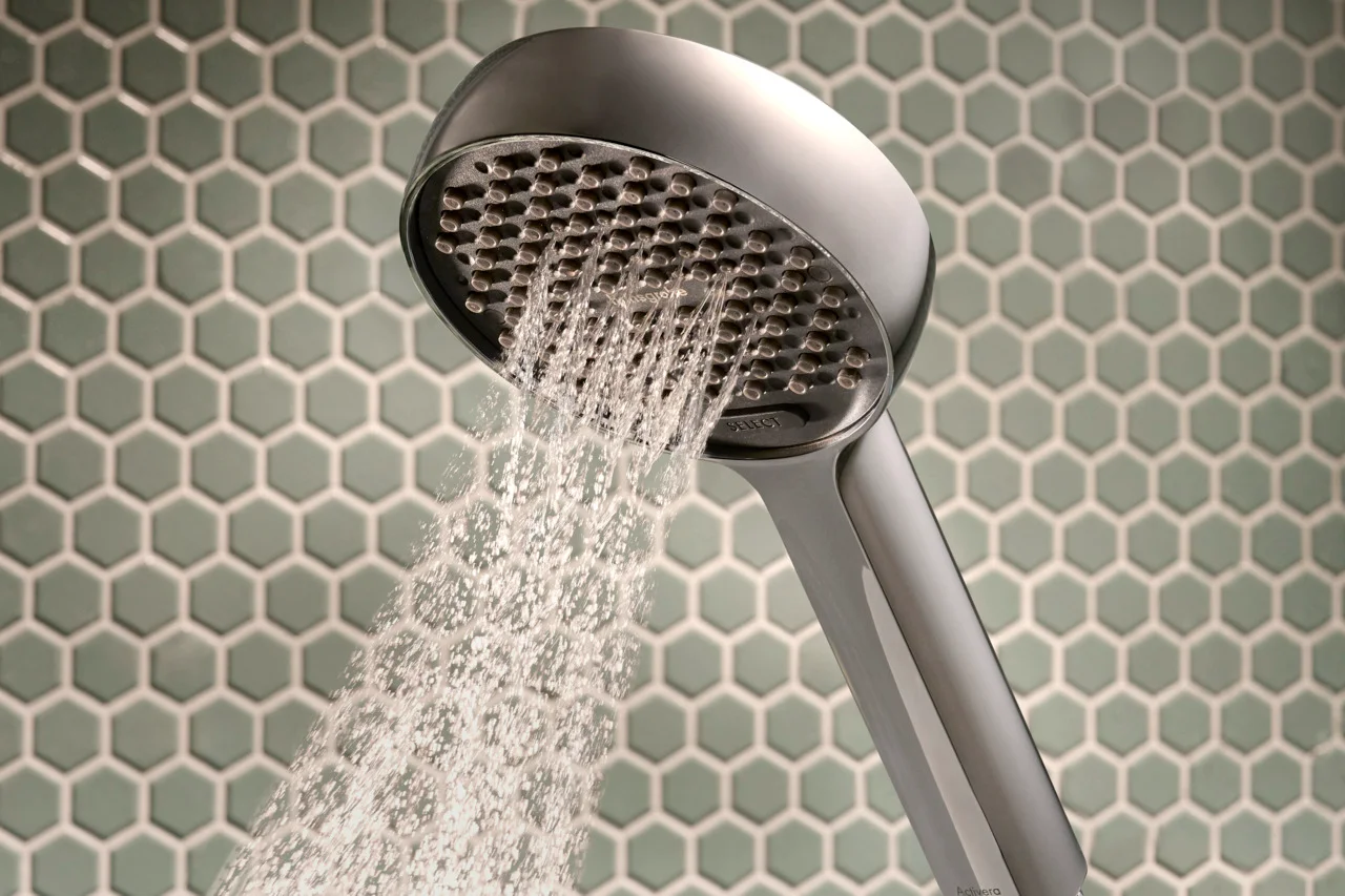 Activera Q Showerpipe 290/180 1jet EcoSmart mit ShowerTablet Select 360 Varia, Oberfläche: Chrom