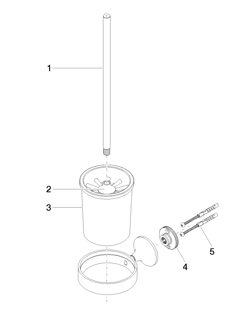Toiletten-Bürstengarnitur Wandmodell VAIA Chrom 83900809