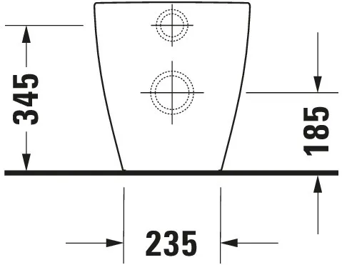 Stand-Tiefspül-WC back to wall „ME by Starck“ 37 × 40 × 60 cm, Abgang waagerecht Stand-Tiefspül-WC back to wall „ME by Starck“ 37 × 40 × 60 cm, Abgang waagerecht