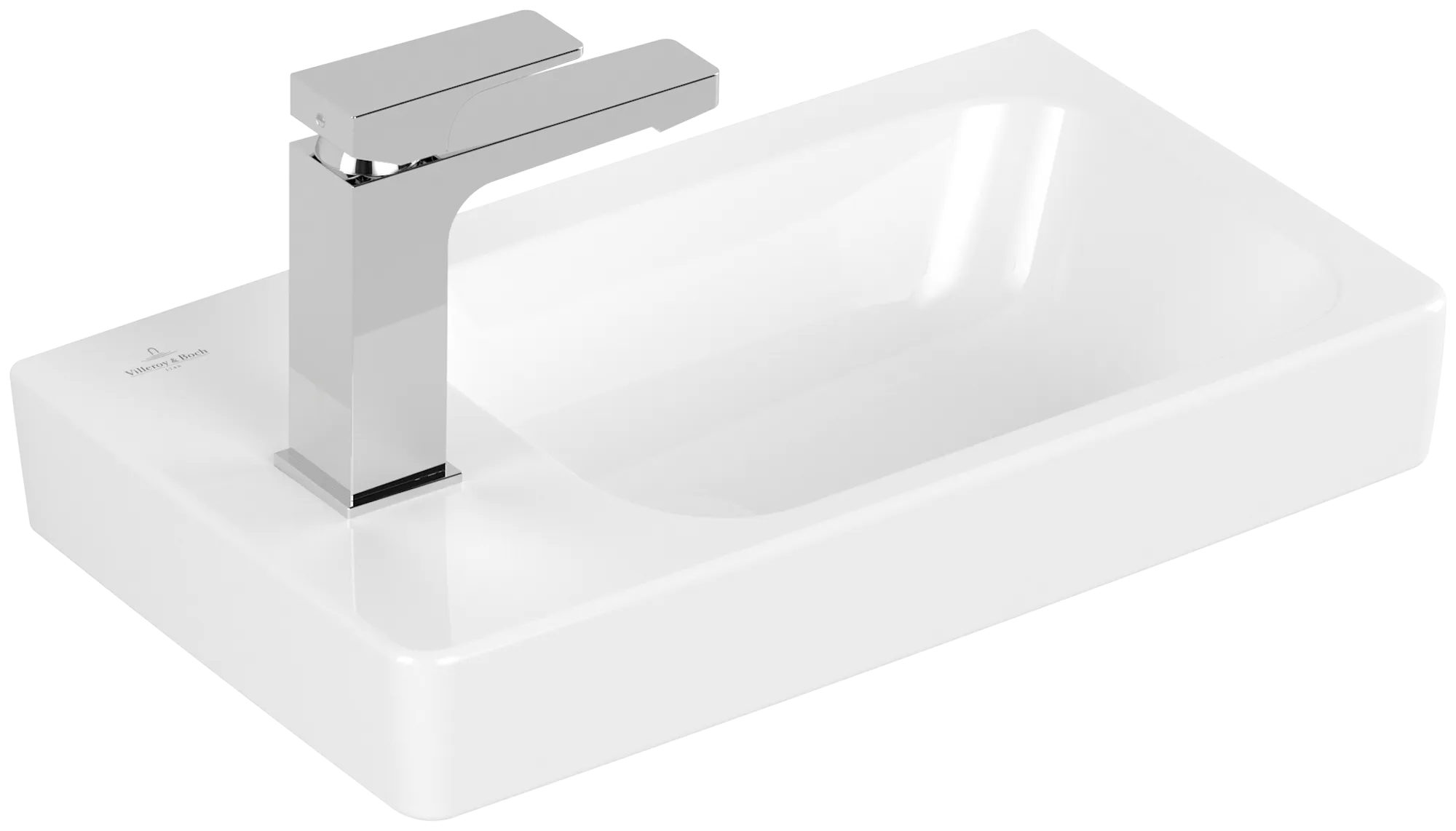 Villeroy & Boch Waschbecken „Architectura“ 480 × 275 × 138 mm, ohne Hahnlochbohrung, für Becken rechts