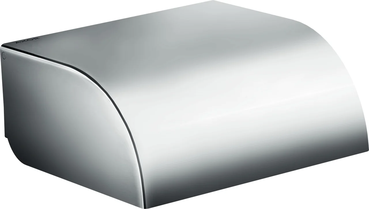 Hansgrohe AXOR Universal Circular Toilettenpapierhalter mit Deckel, Chrom, Wandmontage, Metall, verdeckte Befestigung Hansgrohe AXOR Universal Circular Toilettenpapierhalter mit Deckel, Chrom, Wandmontage, Metall, verdeckte Befestigung