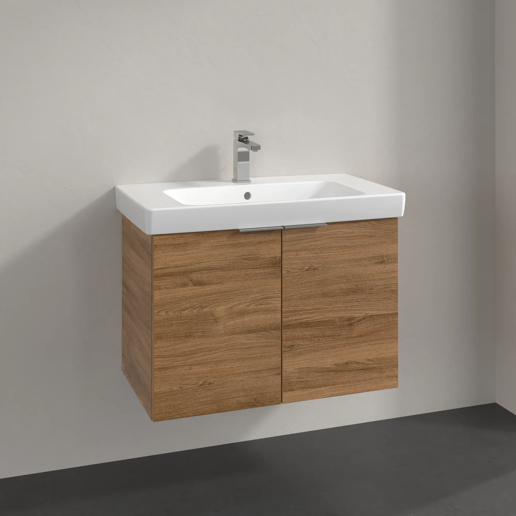 Villeroy & Boch Waschbeckenunterschrank Architectura Kansas Oak, 750 x 520 x 420 mm, mit SoftClosing, 2 Türen, Wandmontage