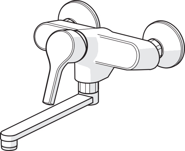 HansaPALENO Einhebelmischer Waschtisch- und Küchenarmatur Chrom 284 mm DN15 HansaPALENO Einhebelmischer Waschtisch- und Küchenarmatur Chrom 284 mm DN15