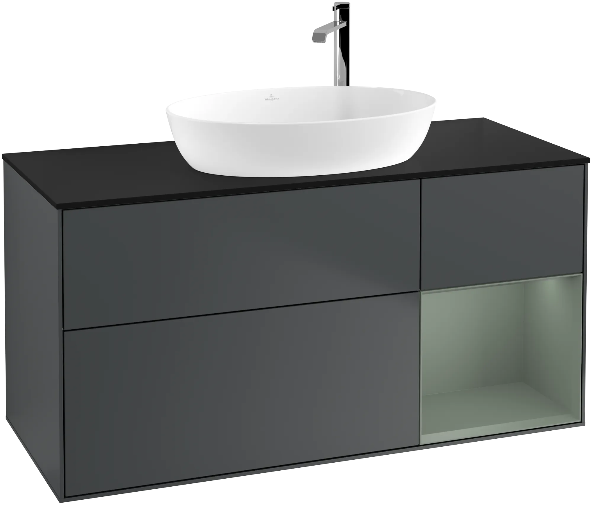 Villeroy & Boch Finion Waschbeckenunterschrank F95, 1200 x 603 x 501 mm, Midnight Blue Matt Lacquer