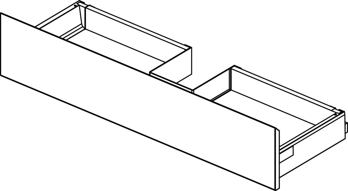 Ideal Standard Connect Air Obere Schublade, Neutral, für Waschtischunterschrank 1000 mm, Gewicht: 4 kg