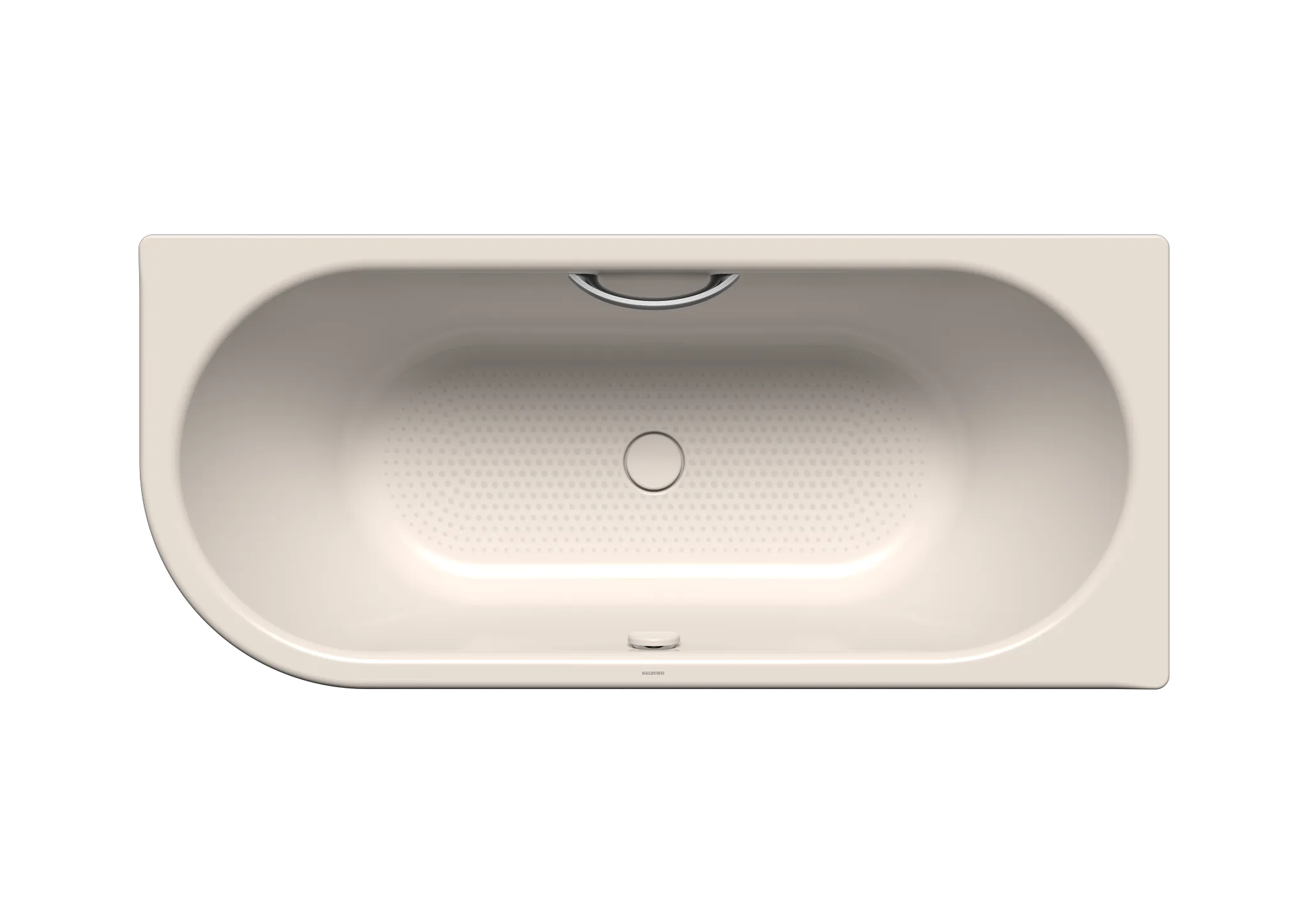 Kaldewei Badewanne „Centro Duo 1“ eck, asymmetrisch rechteck 180 × 80 cm, mit Grifflochbohrungen, links mit Überlaufbohrung, in pergamon