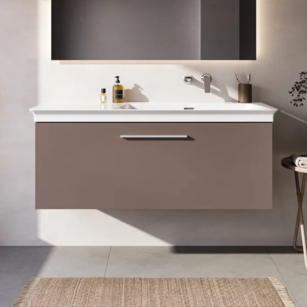 Ideal Standard Möbelwaschtischunterschrank i.life B 1 Auszug 1200x505x440mm Carbongrau matt Ideal Standard Möbelwaschtischunterschrank i.life B 1 Auszug 1200x505x440mm Carbongrau matt