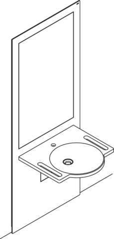 Waschtisch-Modul „S 50“ Set 74 × 183,8 cm