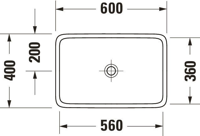 Aufsatzwaschtisch „Qatego“ 60 × 40 × 13 cm