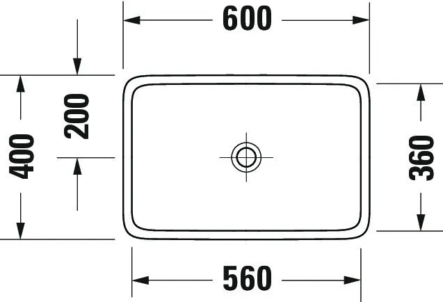 Aufsatzwaschtisch „Qatego“ 60 × 40 × 13 cm Aufsatzwaschtisch „Qatego“ 60 × 40 × 13 cm