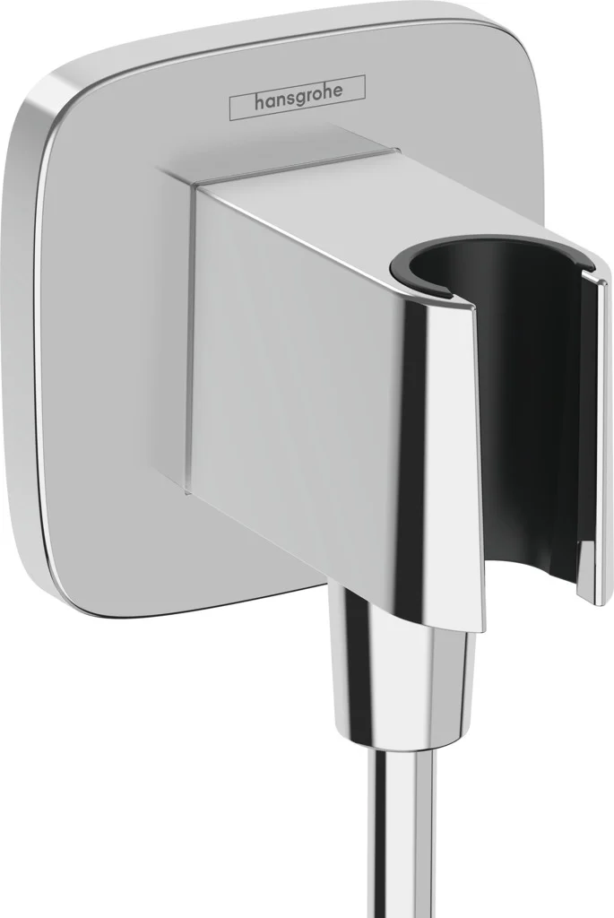 Hansgrohe FixFit Q Brausehalter chrom für Handbrausen, Wandanschluss G 1/2, feste Halteposition, Rückflussverhinderer Hansgrohe FixFit Q Brausehalter chrom für Handbrausen, Wandanschluss G 1/2, feste Halteposition, Rückflussverhinderer