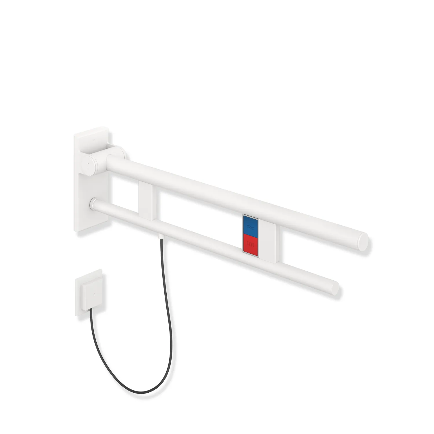 SK-Griff Duo (A), re, 900, WC-Spül/ FKT(E-Ausf.),plvb weiß tiefmatt SK-Griff Duo (A), re, 900, WC-Spül/ FKT(E-Ausf.),plvb weiß tiefmatt