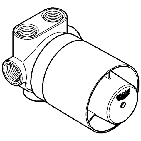 Grohe UP-Ventile Unterbau 5-Wege-Umstellung 29033, Unterputz-Einbaukörper, Anschluss kalt und warm ½, 2 Abgänge ½, 1 Wannenabgang ¾, Einbautiefe stufenlos einstellbar 66 - 113 mm Grohe UP-Ventile Unterbau 5-Wege-Umstellung 29033, Unterputz-Einbaukörper, Anschluss kalt und warm ½, 2 Abgänge ½, 1 Wannenabgang ¾, Einbautiefe stufenlos einstellbar 66 - 113 mm