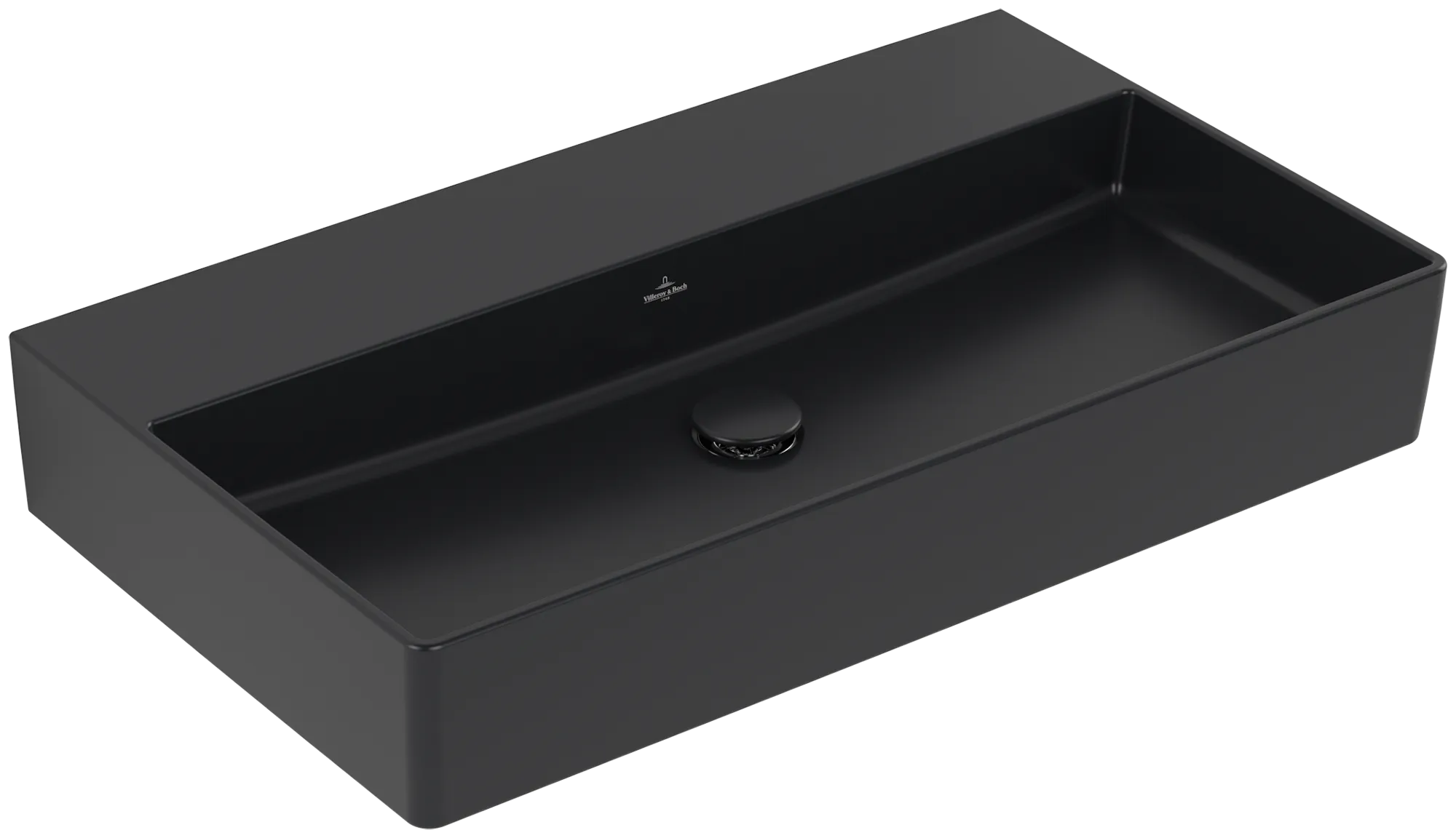 Villeroy & Boch Memento 2.0 Wandwaschbecken, 800x470x140mm, Pure Black CeramicPlus Villeroy & Boch Memento 2.0 Wandwaschbecken, 800x470x140mm, Pure Black CeramicPlus