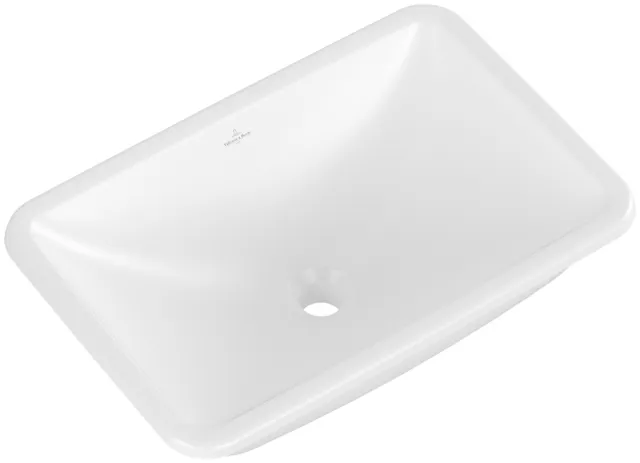 Villeroy & Boch Unterbauwaschtisch aus TitanCeram „Loop & Friends“ 600 × 405 × 185 mm, ohne Hahnlochbohrung in Stone White