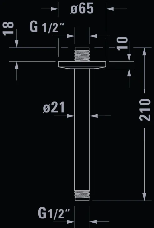 Duravit Brausearm L 200mm, Deckenmontage, Rosette Rund, Bronze Gebürstet Duravit Brausearm L 200mm, Deckenmontage, Rosette Rund, Bronze Gebürstet