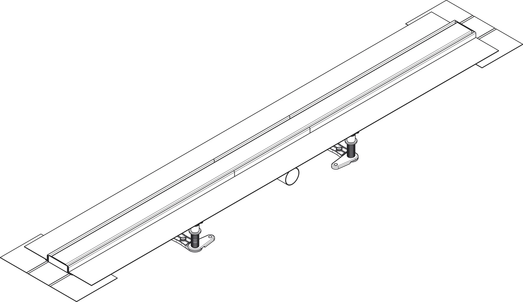 Hansgrohe RainDrain Compact Komplettset Duschrinne 1200, Edelstahl gebürstet Hansgrohe RainDrain Compact Komplettset Duschrinne 1200, Edelstahl gebürstet