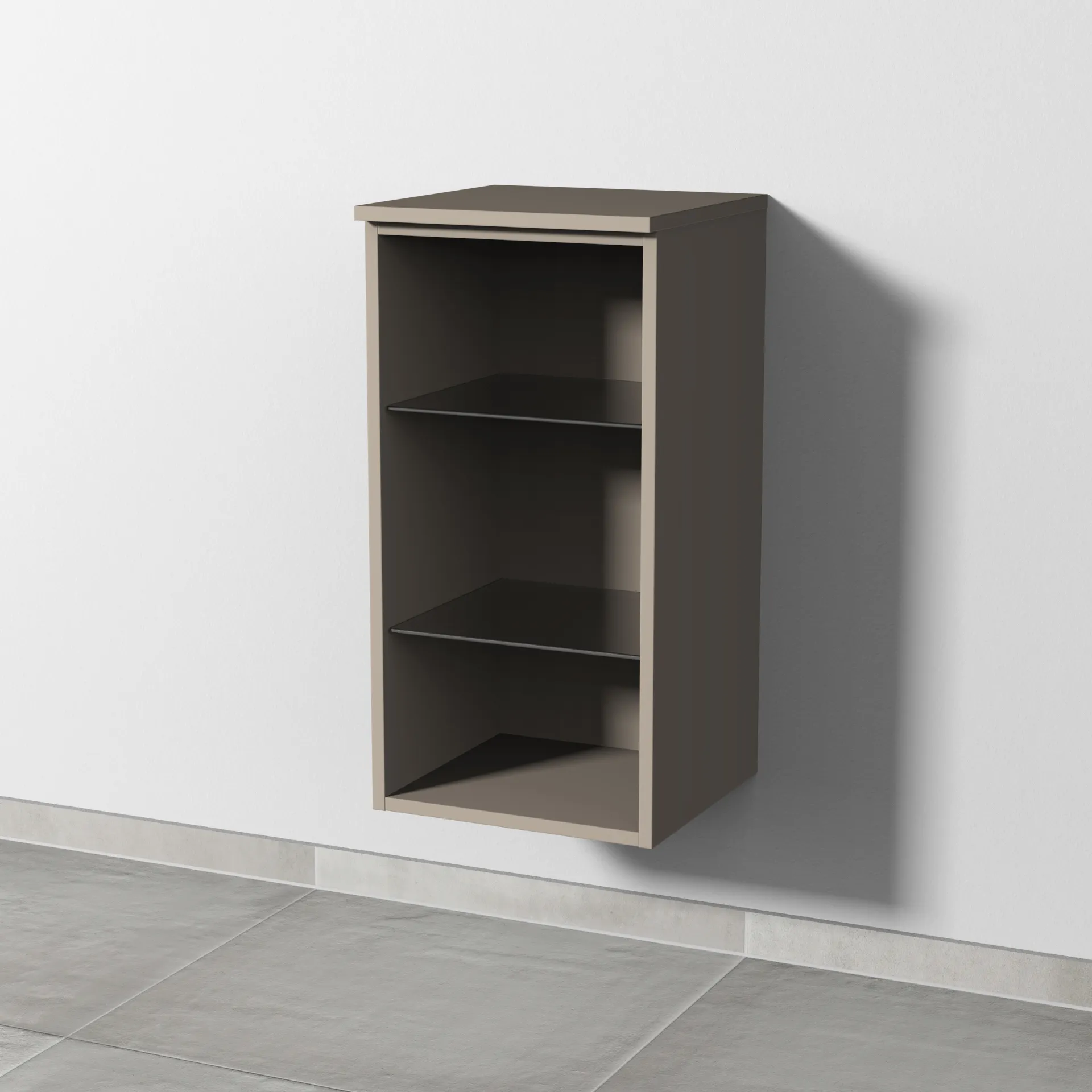 Sanipa Regal "3way" 350 × 680 × 328 mm in Sandgrau (matt) Größe: 35 × 32,8 × 68 cm|Farbe: Sandgrau (matt)