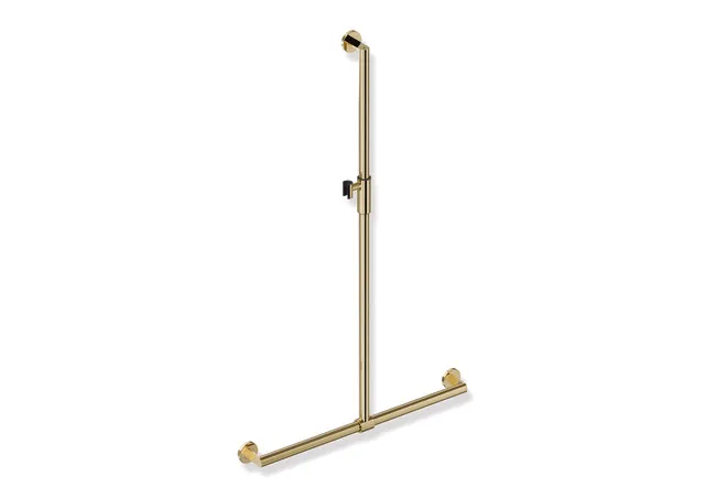 Duschhandlauf mit verschiebbarer Brausehalterstange, Edelstahl, PVD, mit magnetischem Brausehalter, senkrechte Länge 1250 mm, waagerechte Länge 765 mm, D: 32 mm, in Farbe CK (Messing glänzend) Duschhandlauf mit verschiebbarer Brausehalterstange, Edelstahl, PVD, mit magnetischem Brausehalter, senkrechte Länge 1250 mm, waagerechte Länge 765 mm, D: 32 mm, in Farbe CK (Messing glänzend)
