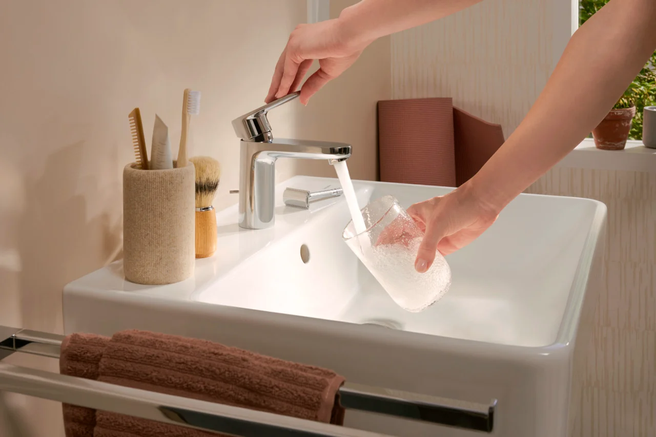Hansgrohe Waschtisch Xanuia Q, weiß, 600x480 mm, wandhängend mit Hahnloch und Überlauf