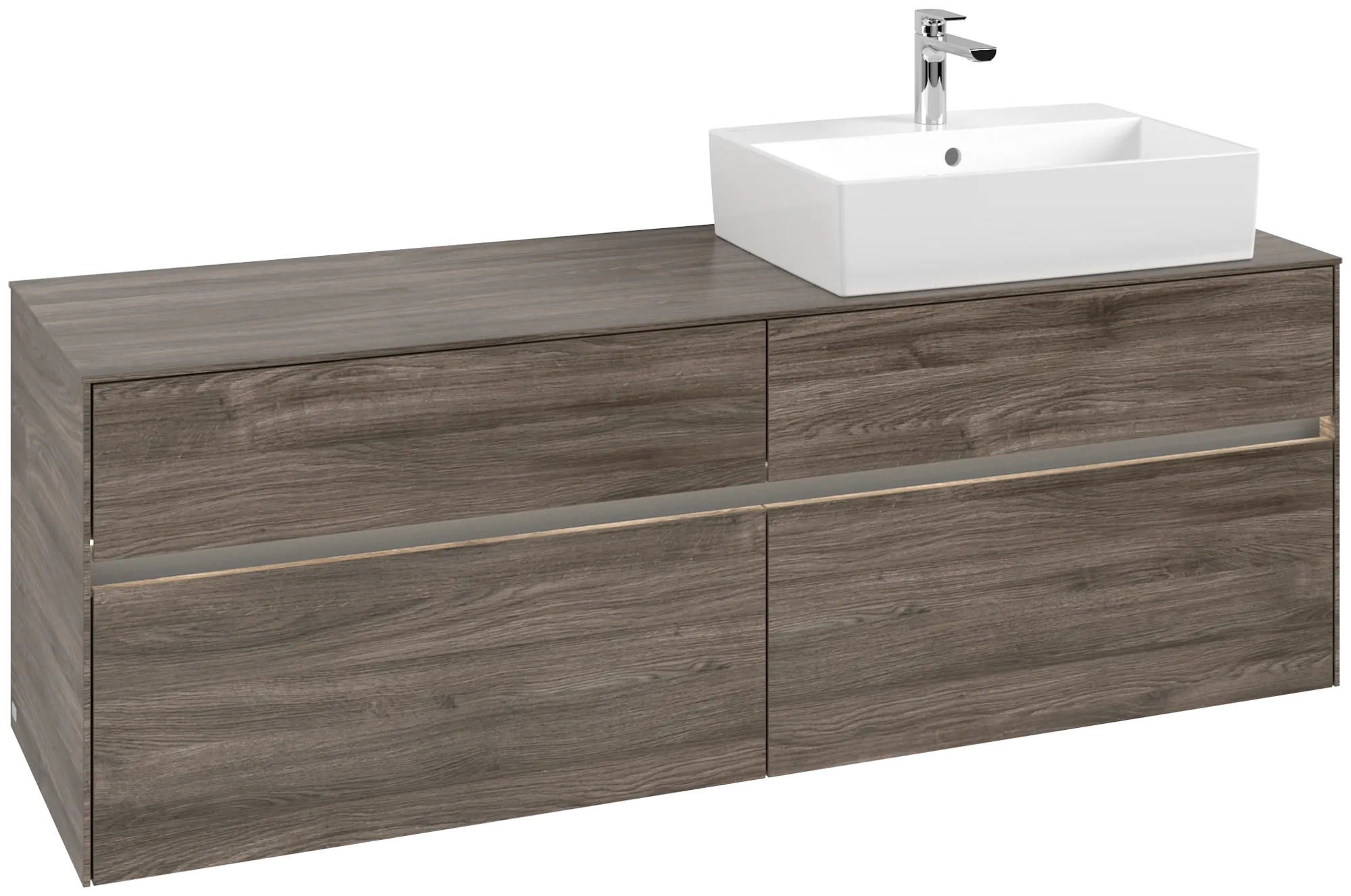 Villeroy & Boch Collaro Waschbeckenunterschrank C136B0, 1600x548x500mm, Stone Oak