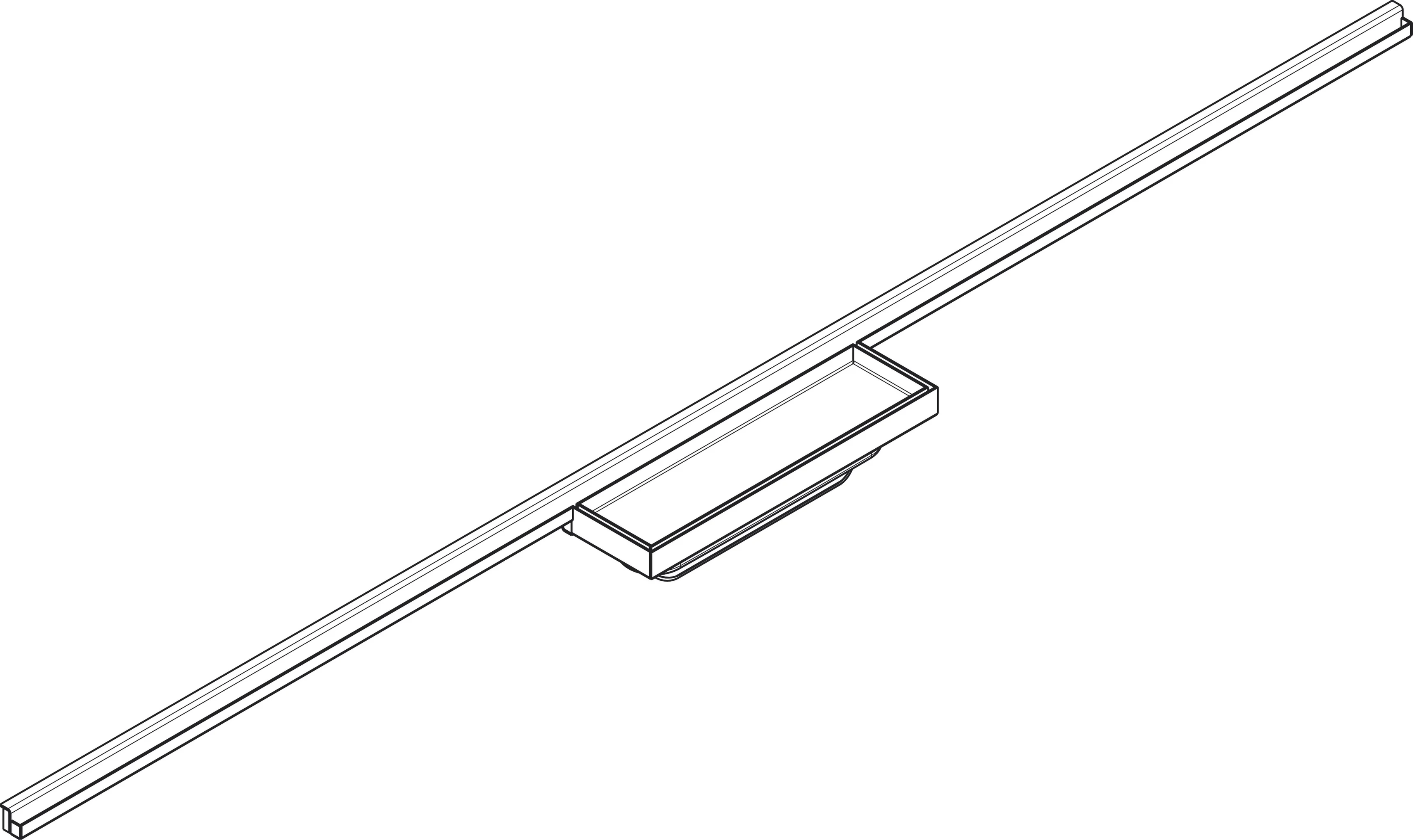 Hansgrohe RainDrain Minimalistic Duschrinne 1200 mm, wandangebunden, befliesbar, Edelstahl V2A