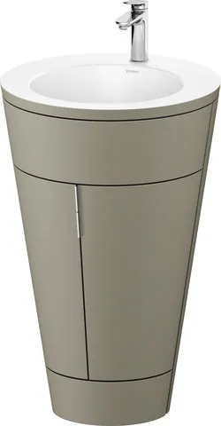 Duravit Waschtischunterschrank bodenstehend „Starck 1“ 56 × 86,4 × 60,5 cm in Weiß Matt, mit Beleuchtung