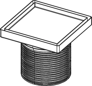 TECEdrainpoint S Rostrahmen Edelstahl 150 × 150 inkl. Fliesenmulde "plate"