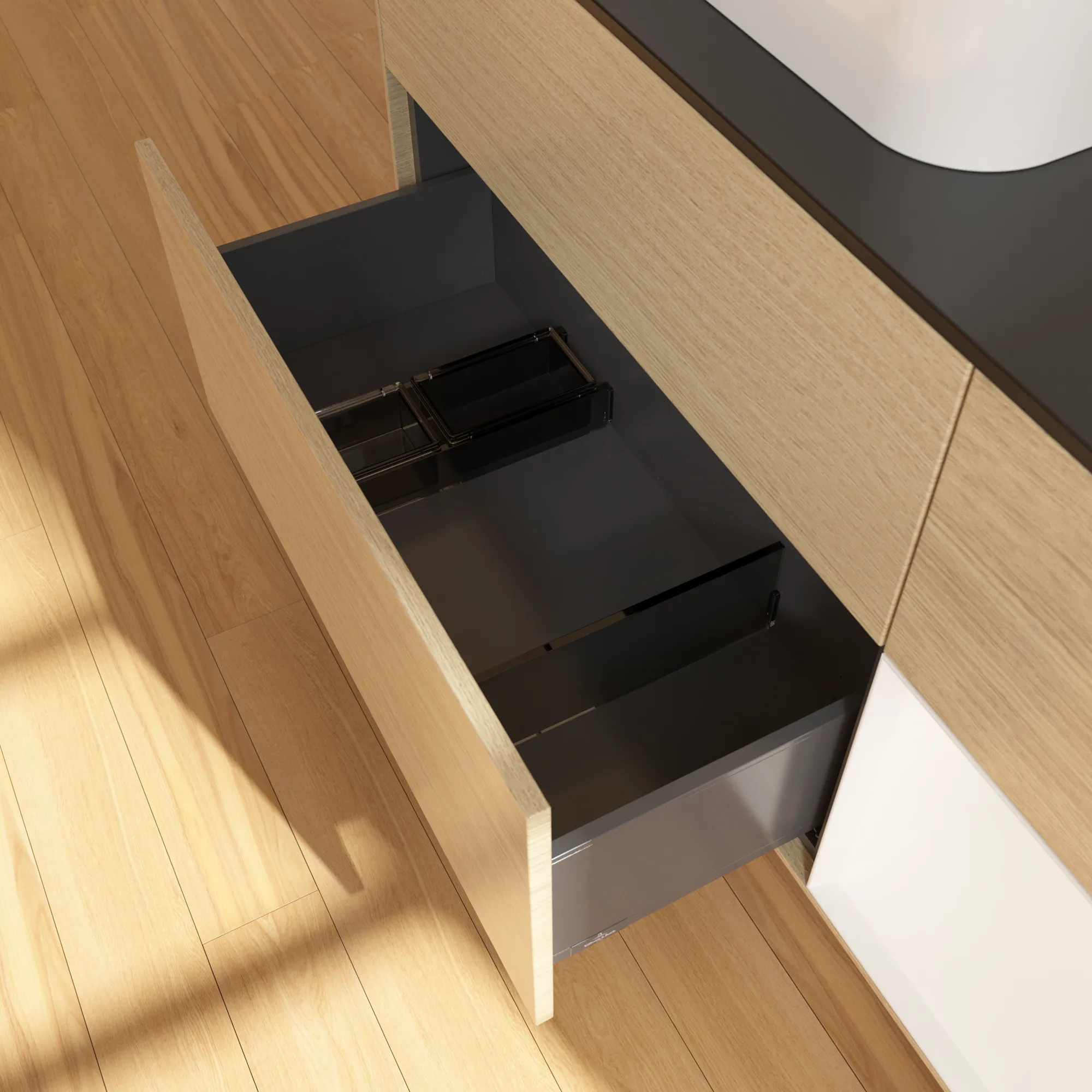 Villeroy & Boch Waschtischunterschrank „Finion“ für Schrankwaschtisch 1200 × 603 × 501 mm Oak Veneer, für Becken links Villeroy & Boch Waschtischunterschrank „Finion“ für Schrankwaschtisch 1200 × 603 × 501 mm Oak Veneer, für Becken links