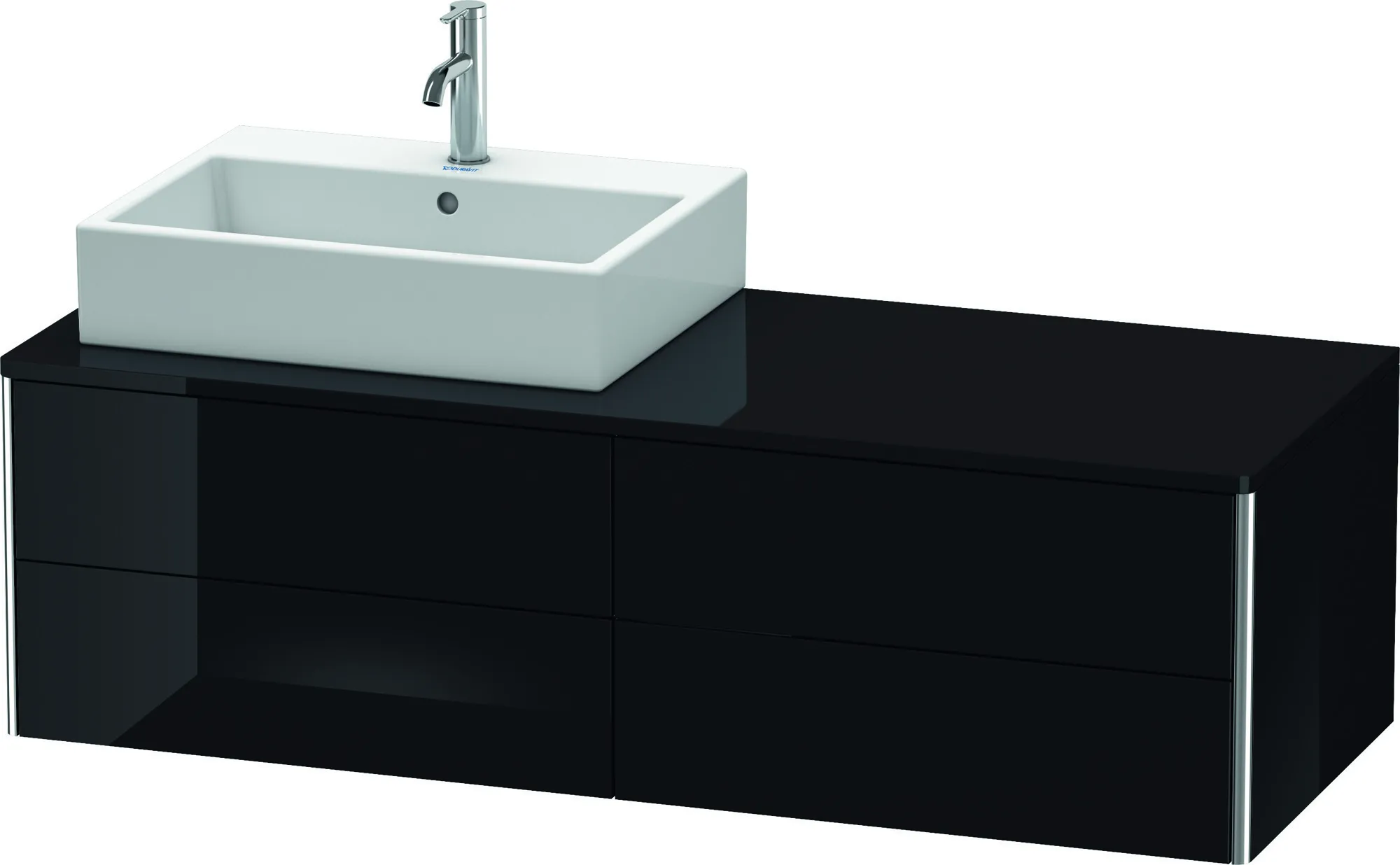 Duravit Waschtischunterschrank wandhängend „XSquare“ 140 × 40 × 54,8 cm Schwarz Hochglanz Duravit Waschtischunterschrank wandhängend „XSquare“ 140 × 40 × 54,8 cm Schwarz Hochglanz