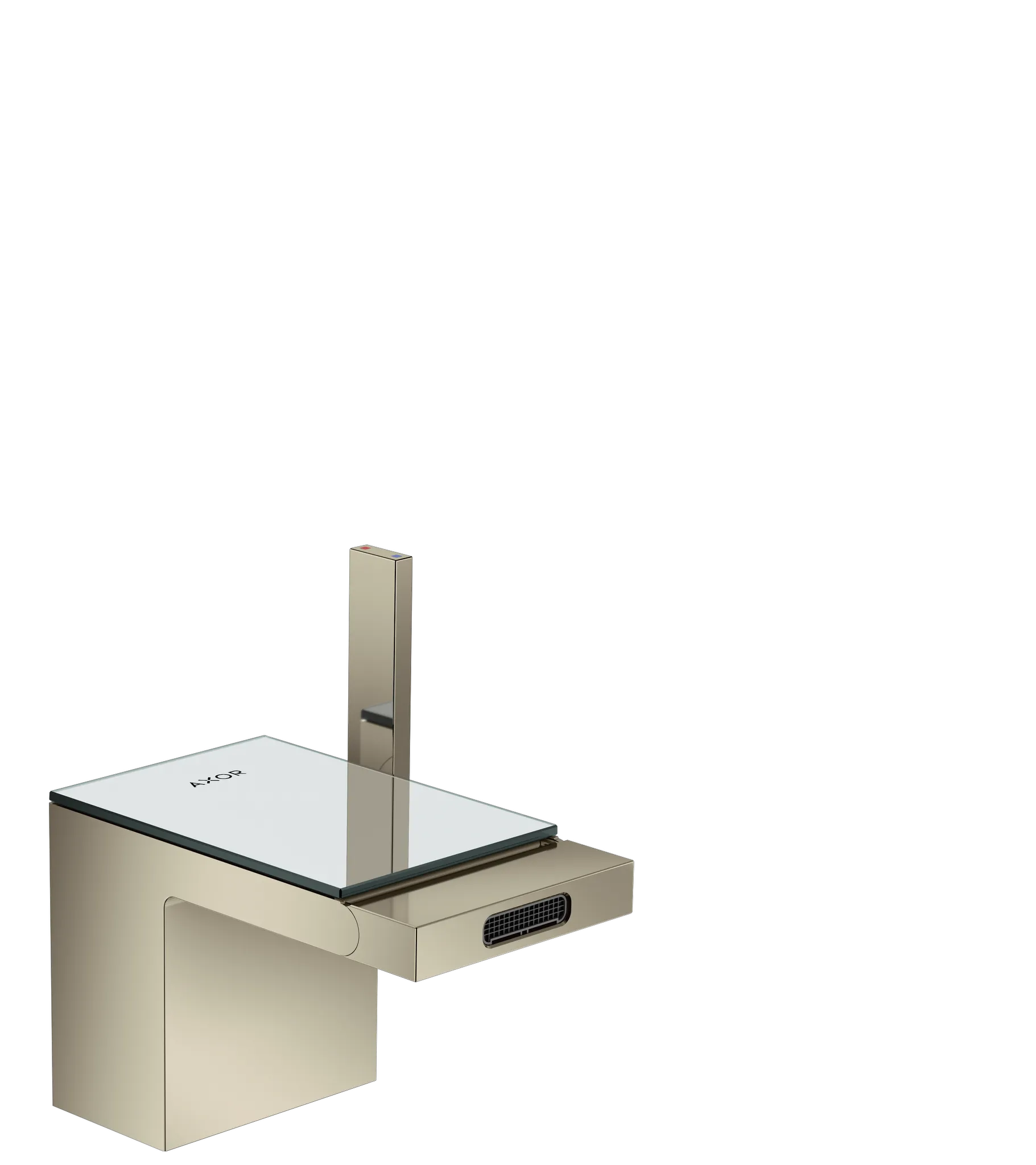 Hansgrohe AXOR MyEdition Mischer mit Platte 117 Glas, Spiegel Hansgrohe AXOR MyEdition Mischer mit Platte 117 Glas, Spiegel