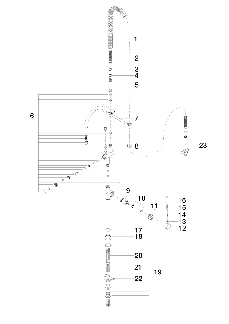 Dornbracht TARA Einhebelmischer Profi Chrom Dornbracht TARA Einhebelmischer Profi Chrom
