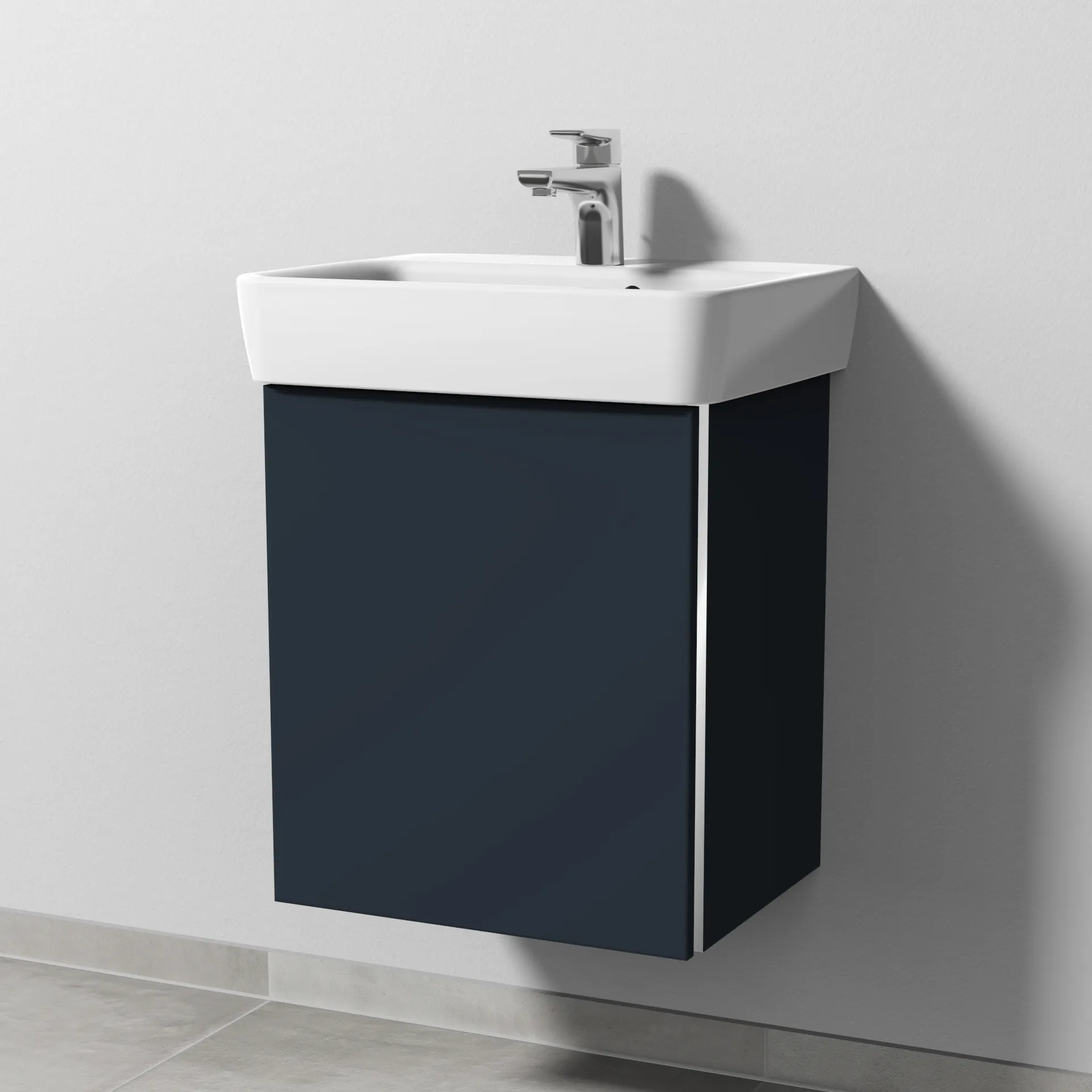 Sanipa Waschtischunterschrank „3way“ 440 × 520 × 352 mm in Marine (matt), Anschlag links Sanipa Waschtischunterschrank „3way“ 440 × 520 × 352 mm in Marine (matt), Anschlag links