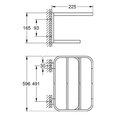 Multi-Badetuchhalter Selection 41066, 600mm, chrom Multi-Badetuchhalter Selection 41066, 600mm, chrom