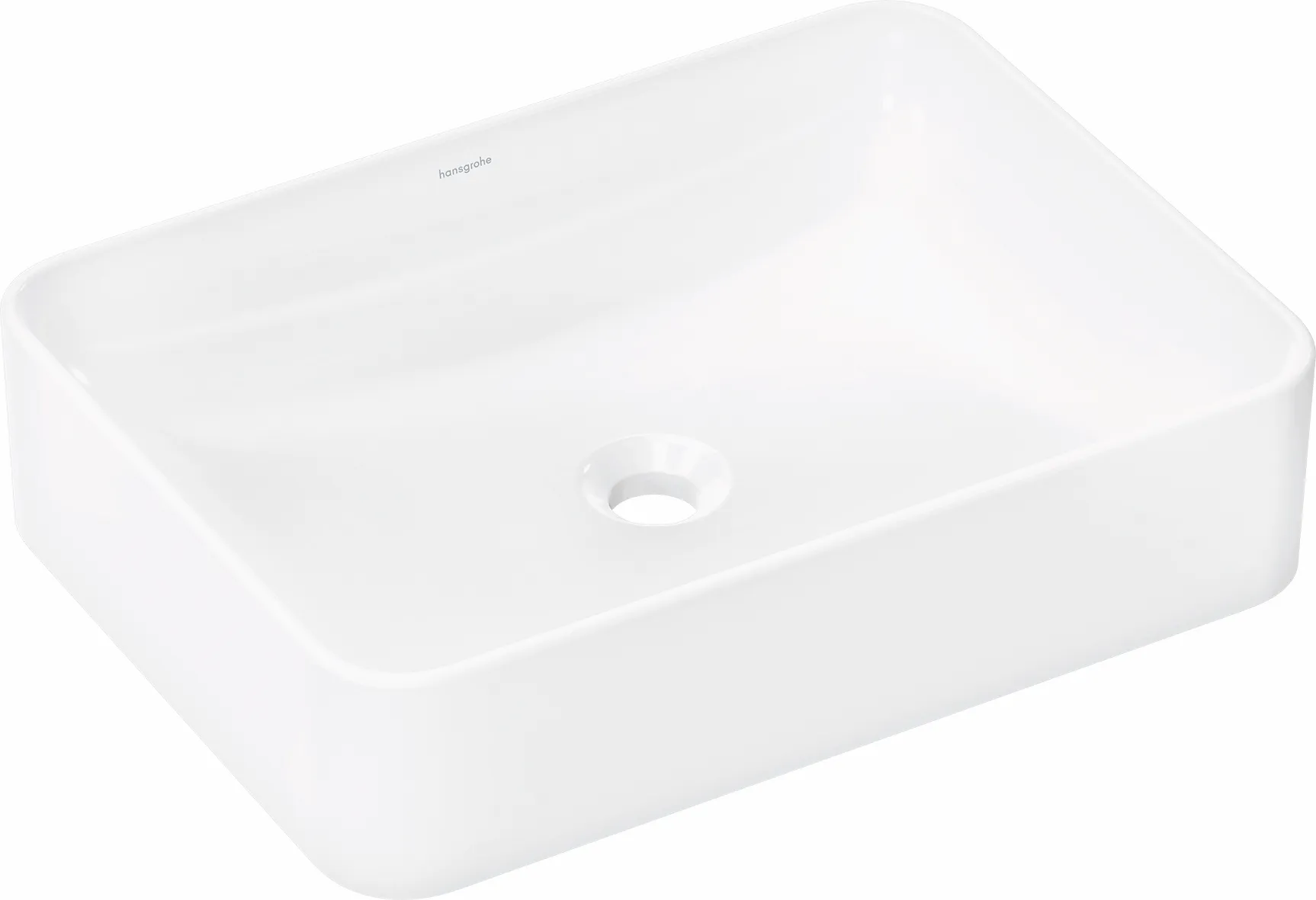 Xuniva Q Aufsatzwaschtisch 550/400 ohne Hahnloch und Überlauf, SmartClean Weiß
