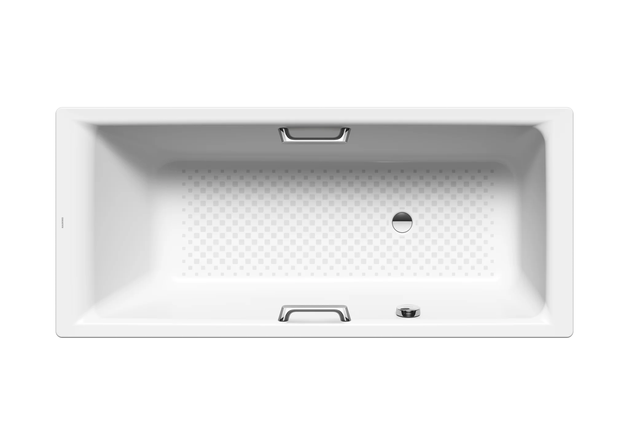Kaldewei Badewanne „Puro“ Star rechteck 170 × 70 cm, mit Grifflochbohrungen mit seitlicher Überlaufbohrung, in alpinweiß