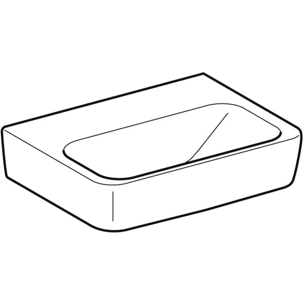 Wandwaschtisch „Renova Plan“, rechteckig 45 × 34 cm in weiß alpin