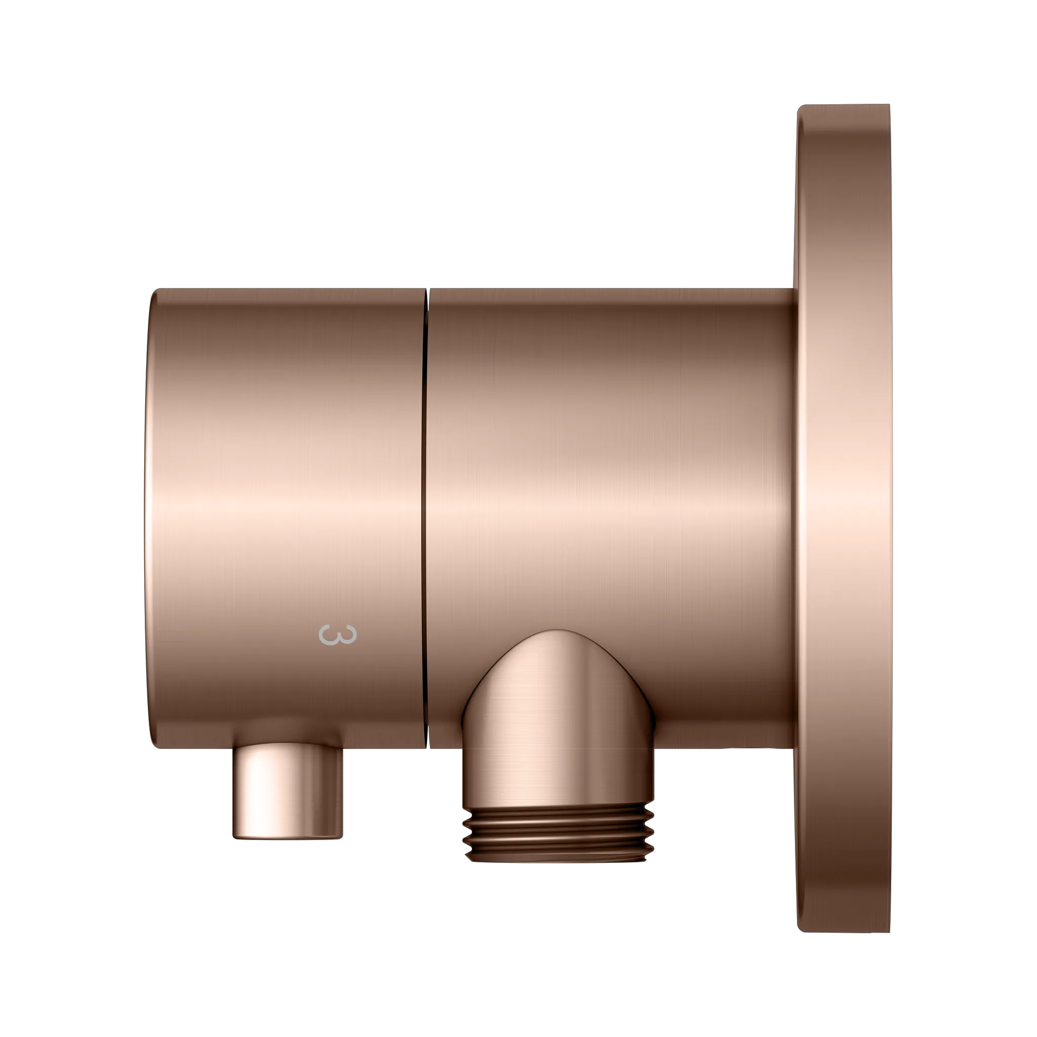 IXMO 3-Wege Umstellventil UP DN15 IXMO Comfort, rund Rotgold geb.