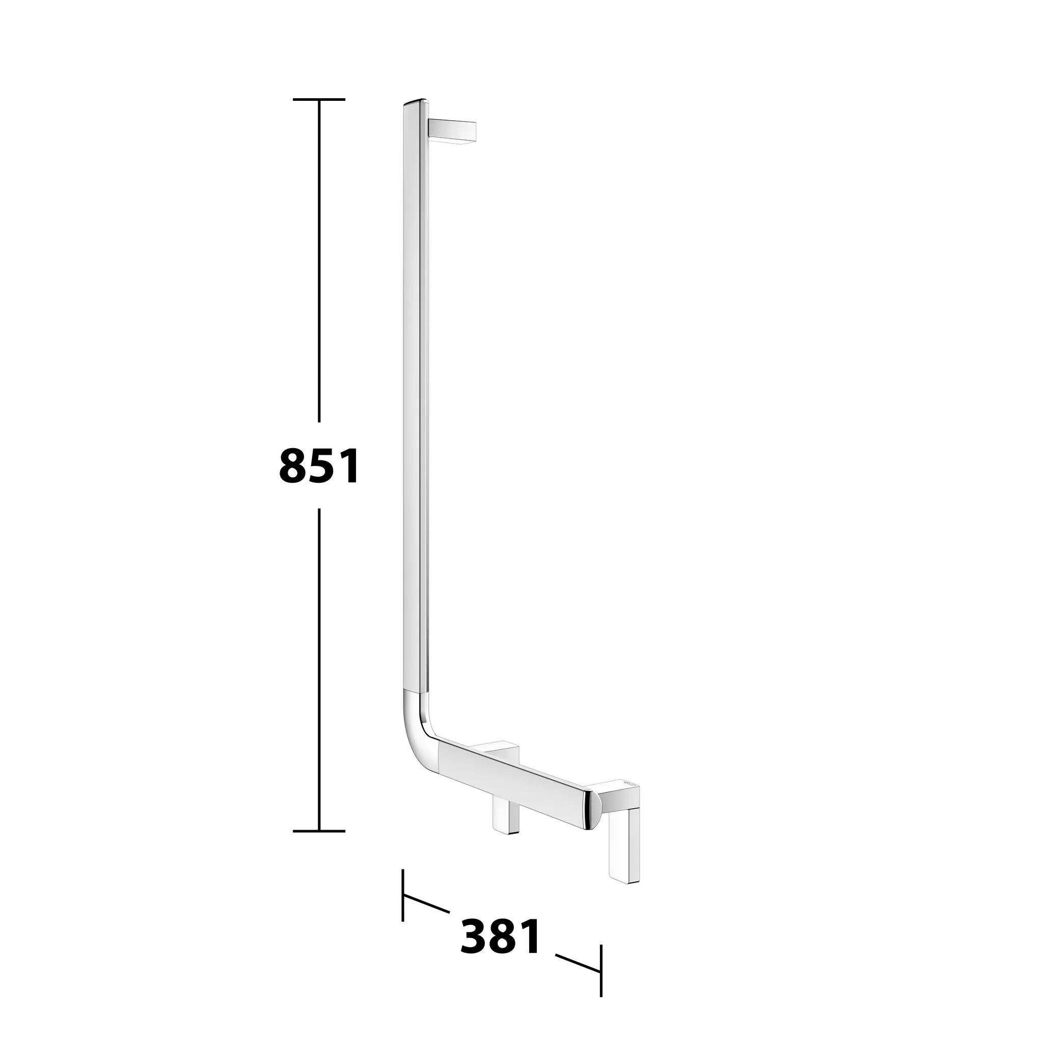 KEUCO AXESS Winkelgriff 90 Grad links 400⁄800 mm silber-eloxiert KEUCO AXESS Winkelgriff 90 Grad links 400⁄800 mm silber-eloxiert