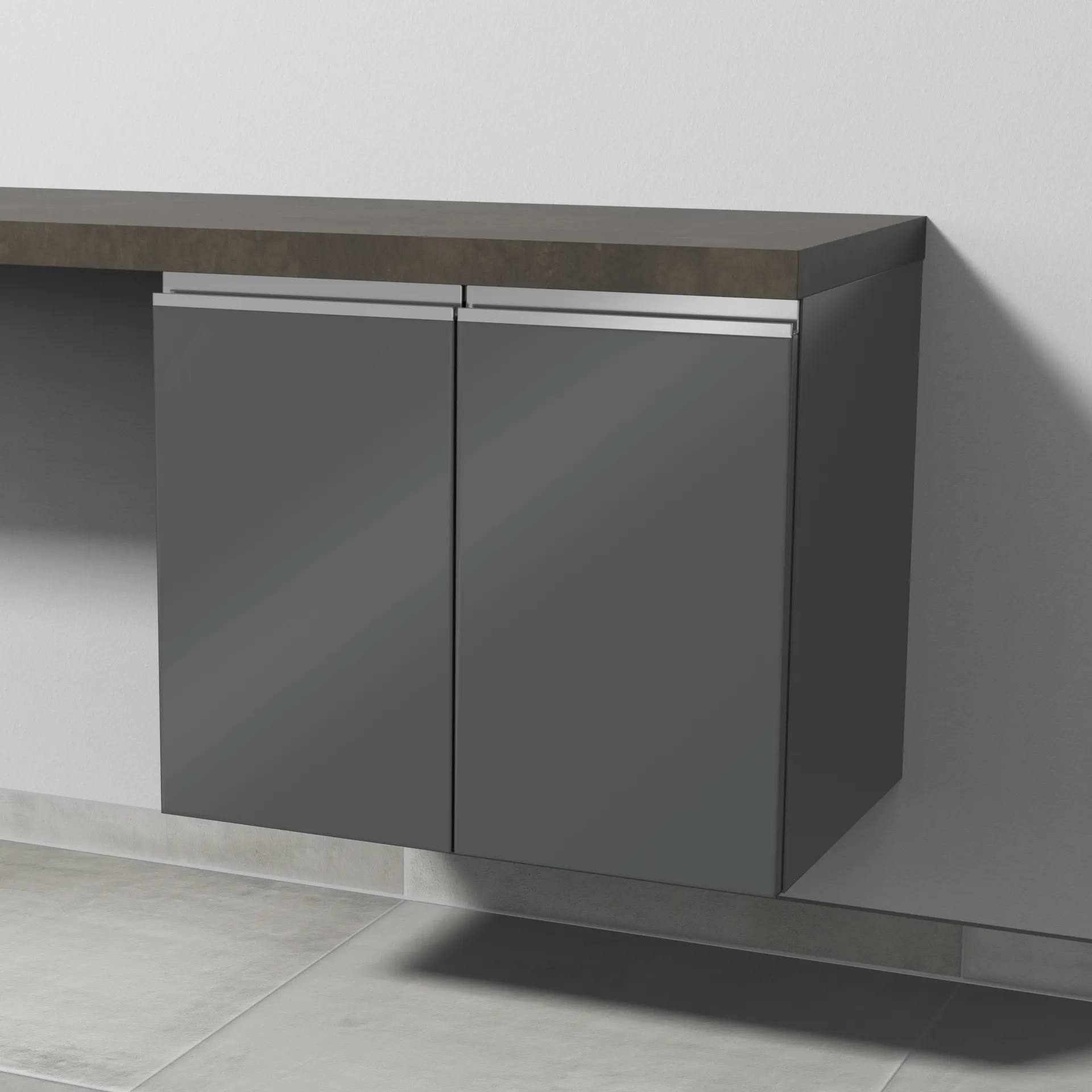 Sanipa Anbauschrank „2morrow“ 600 × 510 × 420 mm in Anthrazit (glanz)