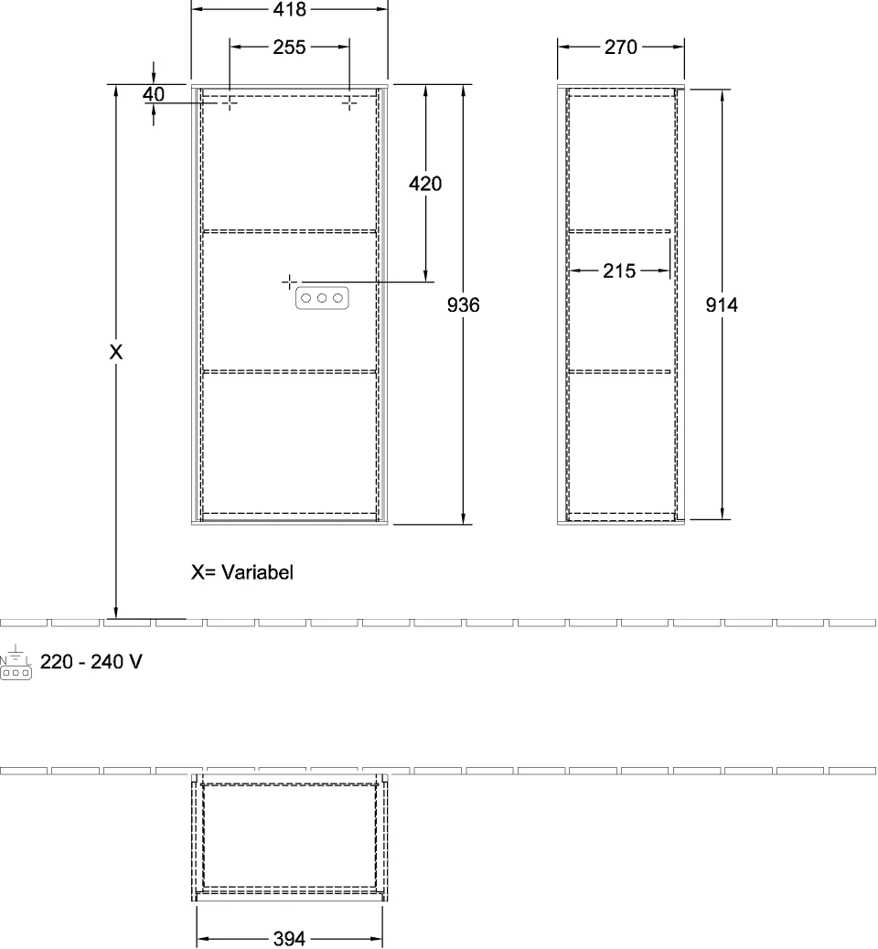 Villeroy & Boch Finion Seitenschrank G57, Olive Matt Lacquer