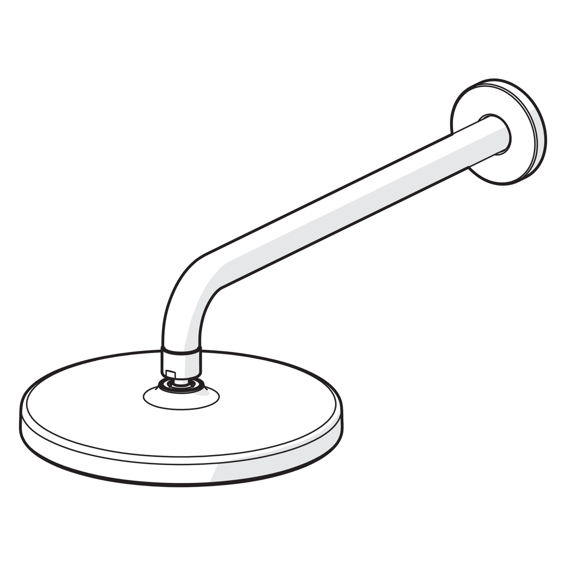 HA Kopfbrause HANSABASICJET 4436 1-strahlig Ausladung 348 mm DN 15 Chrom