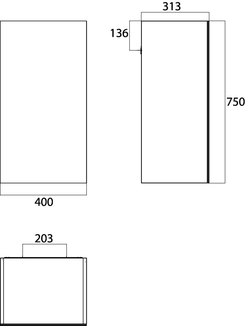 Halb-Hochschrank evo, mit Doppelspiegeltür, 750 mm, weiss/spiegel