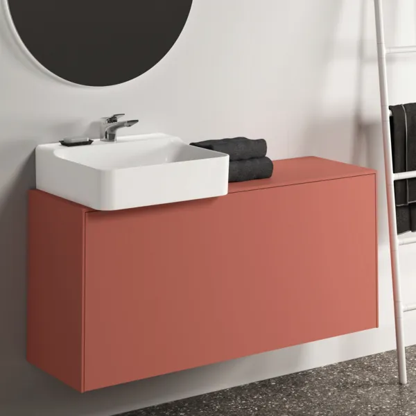 Ideal Standard Conca Waschtischunterschrank, 1 Auszug, Push-Open mit Softclose, Sunset matt, 1202x373x550 mm