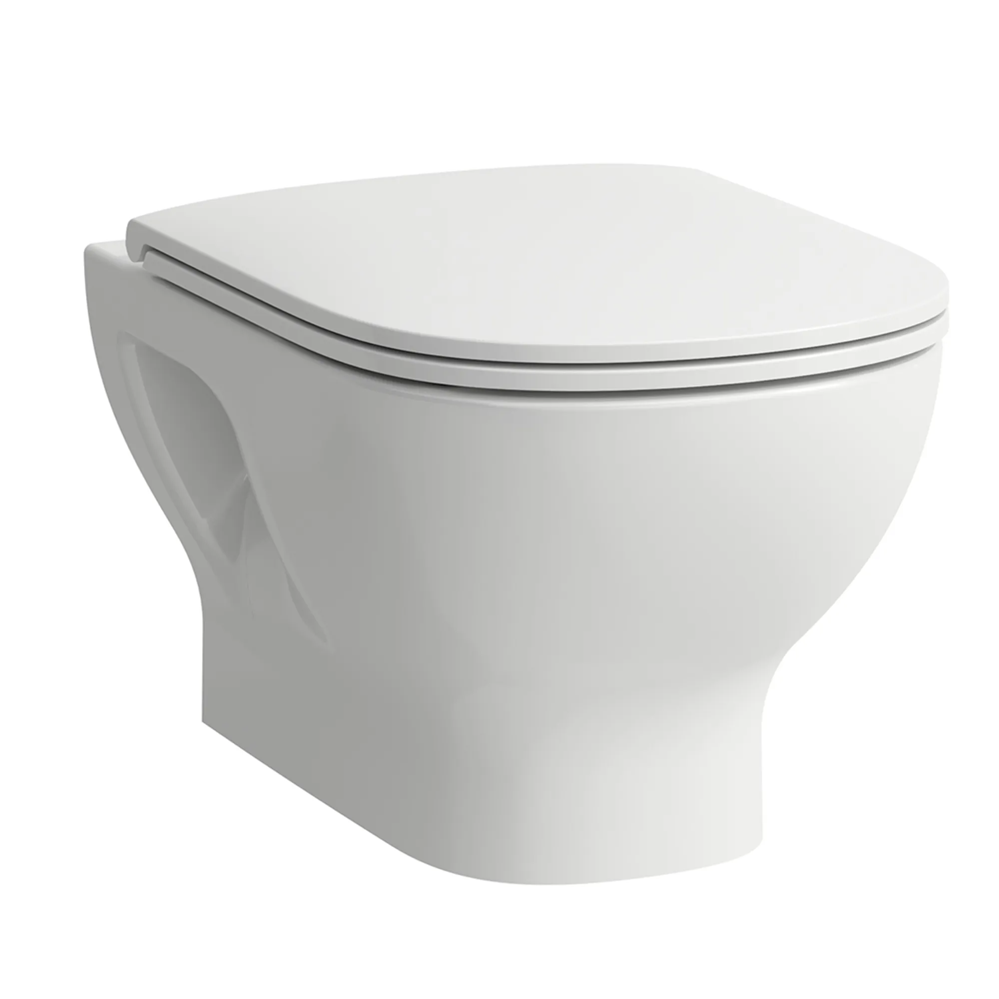 Tiefspül-WC wandhängend+Sitz LUA Pack 520x360x345 spülrandlos offene Befestigung weiß