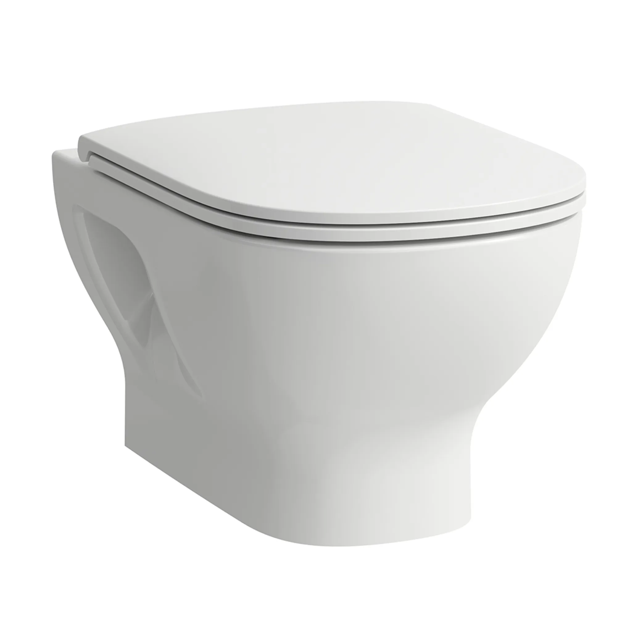 Tiefspül-WC wandhängend+Sitz LUA Pack 520x360x345 spülrandlos offene Befestigung weiß Tiefspül-WC wandhängend+Sitz LUA Pack 520x360x345 spülrandlos offene Befestigung weiß