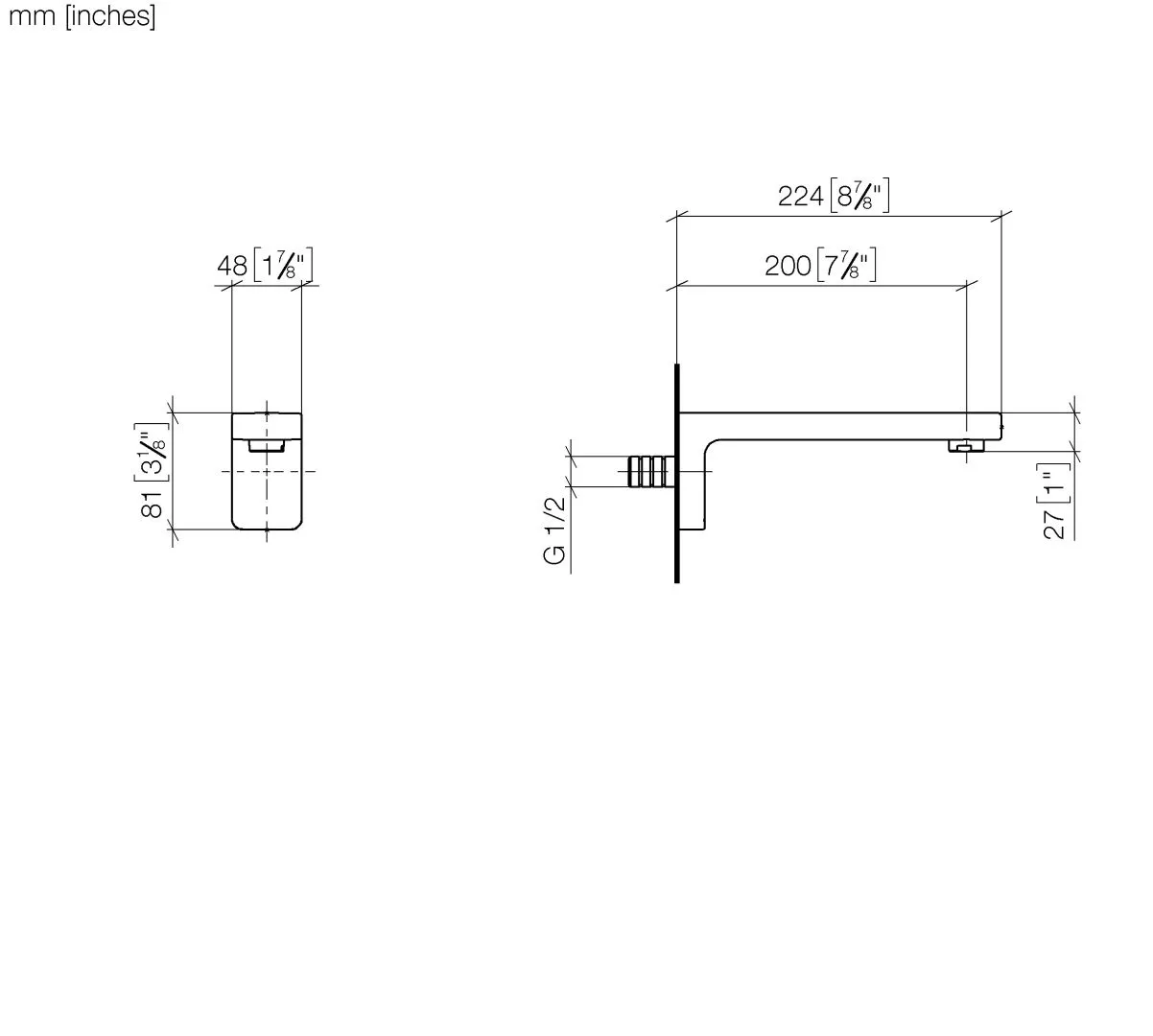DO Wannenauslauf für Wandmontage LULU 13801710 chrom DO Wannenauslauf für Wandmontage LULU 13801710 chrom
