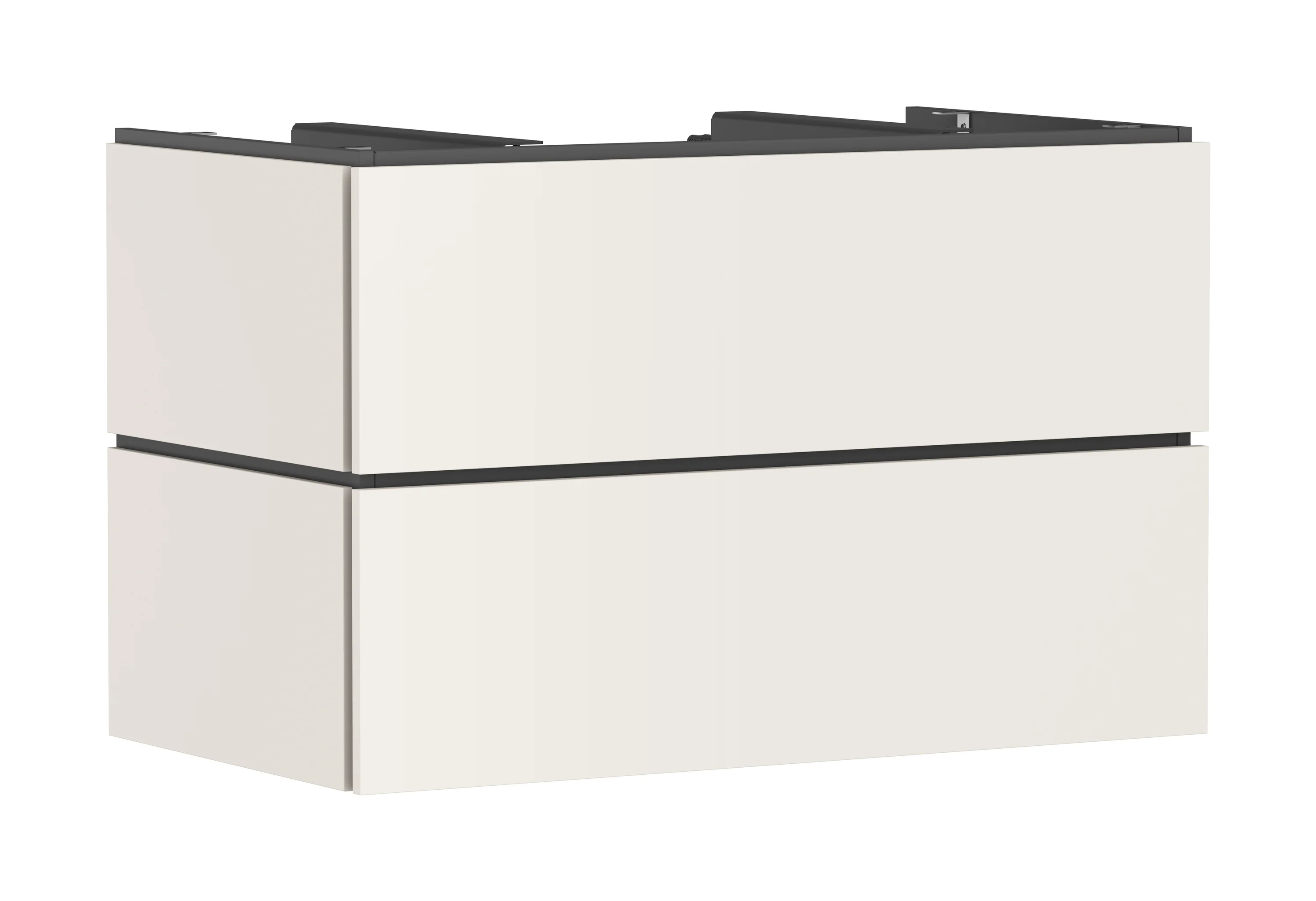 Hansgrohe Waschtischunterschrank Xilesa E, Sandbeige Matt, 980x550 mm, 2 Schubkästen, SoftClose, vormontiert